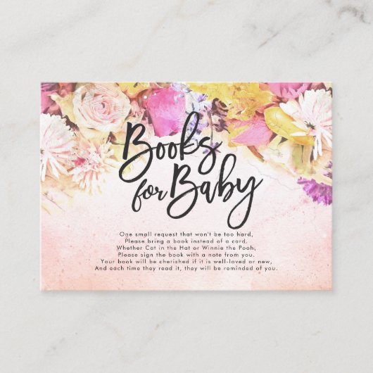 Carte D'accompagnement Livres baby showers pour bébé / Apporter un livre (Devant)