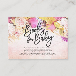 Carte D'accompagnement Livres baby showers pour bébé / Apporter un livre 