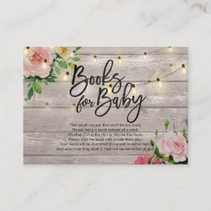Carte D'accompagnement Livres baby showers pour bébé / Apporter un livre 