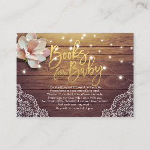 Carte D'accompagnement Livres baby showers pour bébé / Apporter un livre 