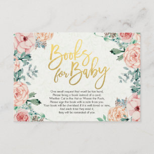 Carte D'accompagnement Livres baby showers pour bébé / Apporter un livre 