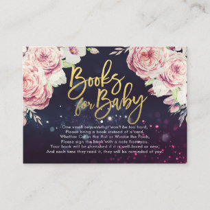 Carte D'accompagnement Livres baby showers pour bébé / Apporter un livre 