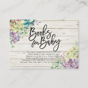 Carte D'accompagnement Livres baby showers pour bébé / Apporter un livre 