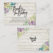 Carte D'accompagnement Livres baby showers pour bébé / Apporter un livre (Devant / Derrière)