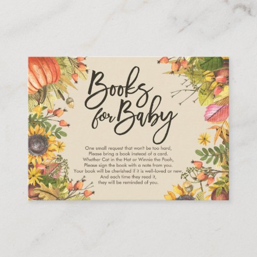 Carte D'accompagnement Livres baby showers pour bébé / Apporter un livre (Devant)