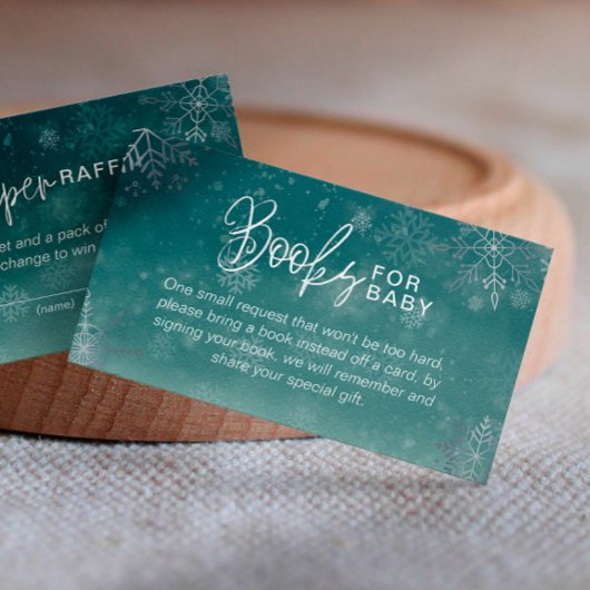 Carte D'accompagnement Livres Baby showers Snowflake Pour Bébé