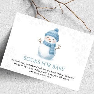 Carte D'accompagnement Livres Baby showers Snowman Pour Bébé