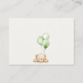 Carte D'accompagnement Livres Bearly Wait Balloon Vert Pour Baby shower (Dos)