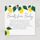 Carte D'accompagnement Livres bébé citron doux pour bébé (Devant)