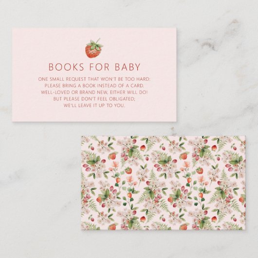 Carte D'accompagnement Livres Berry Pour Bébé (Devant / Derrière)