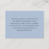 Carte D'accompagnement Livres bleu Dusty simple et moderne pour boîtier b (Dos)