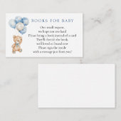 Carte D'accompagnement Livres Blue Teddy Bear pour bébé (Devant / Derrière)