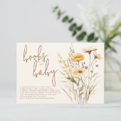 Carte D'accompagnement Livres Bohème Fleur Sauvage pour Bébé (Debout devant)