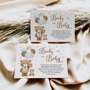 Carte D'accompagnement Livres Brown bleu Teddy Bear pour Baby Boy