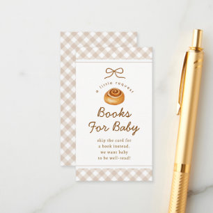 Carte D'accompagnement Livres Bun In The Oven pour bébé Baby Shower