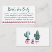 Carte D'accompagnement Livres Cactus Pour Bébé (Devant / Derrière)