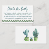 Carte D'accompagnement Livres Cactus Pour Bébé (Devant / Derrière)