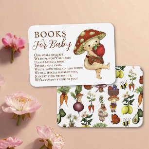 Carte D'accompagnement Livres Champignons Fantaisistes pour Demande de Ba