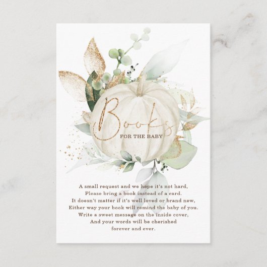 Carte D'accompagnement Livres Citrouilles branchés de l'Eucalyptus Greene (Devant)