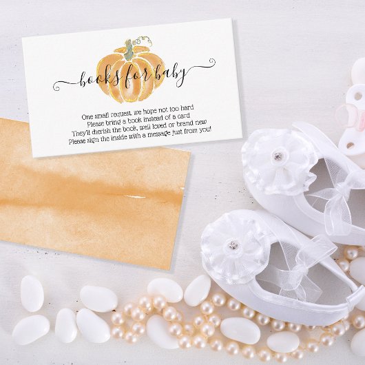 Carte D'accompagnement Livres Citrouilles d'automne pour bébé