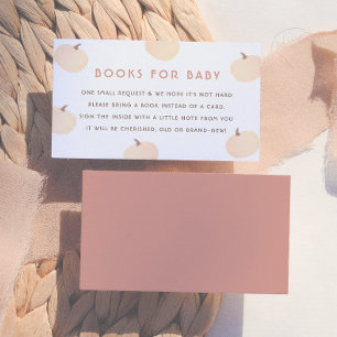 Carte D'accompagnement Livres Citrouilles modernes pour Baby shower bébé