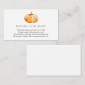 Carte D'accompagnement Livres citrouilles pour Baby insert card (Devant / Derrière)