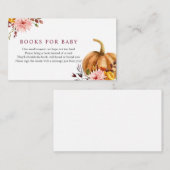 Carte D'accompagnement Livres citrouilles pour Baby insert card (Devant / Derrière)
