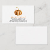Carte D'accompagnement Livres citrouilles pour Baby insert card (Devant / Derrière)