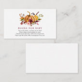 Carte D'accompagnement Livres citrouilles pour Baby insert card (Devant / Derrière)