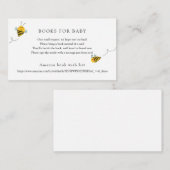 Carte D'accompagnement Livres d'abeilles pour Baby insert card (Devant / Derrière)