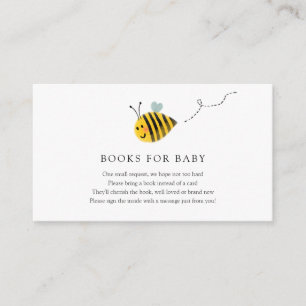 Carte D'accompagnement Livres d'abeilles pour Baby insert card