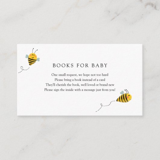 Carte D'accompagnement Livres d'abeilles pour Baby insert card (Devant)