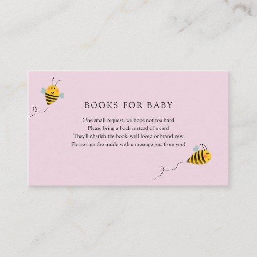 Carte D'accompagnement Livres d'abeilles pour Baby insert card (Devant)