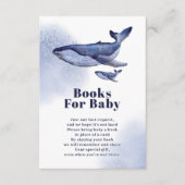 Carte D'accompagnement Livres d'aquarelle bleu marine pour bébé (Devant)