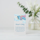 Carte D'accompagnement Livres d'avion pour bébé en bleu violet (Debout devant)