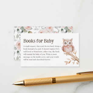 Carte D'accompagnement Livres de Baby Shower Boho Animaux de la Forêt pou