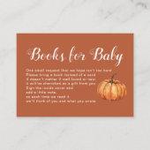 Carte D'accompagnement Livres de Baby shower Brown Citrouille pour bébé (Devant)