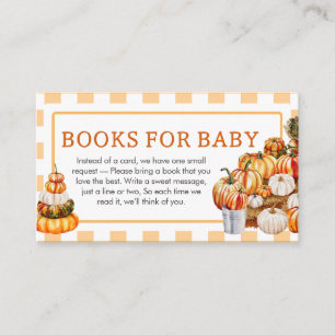 Carte D'accompagnement Livres de Baby shower Citrouille à croissance loca