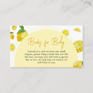 Carte D'accompagnement Livres de Baby shower Citrus Lemon pour bébé
