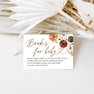 Carte D'accompagnement Livres de Baby shower d'automne pour petits Citrou