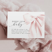 Carte D'accompagnement Livres de Baby shower de boue rose pour bébé