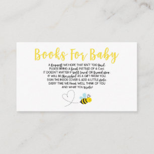 Carte D'accompagnement Livres De Baby shower De Bumble Jaune Bee Pour Bab
