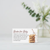 Carte D'accompagnement Livres de Baby shower de lait et de biscuits pour  (Debout devant)