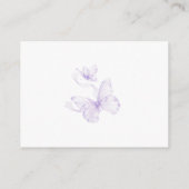 Carte D'accompagnement Livres de Baby shower de papillon pourpre pour béb (Dos)