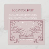 Carte D'accompagnement Livres De Baby shower De Tarot Rose Pour Boîtier B (Devant / Derrière)