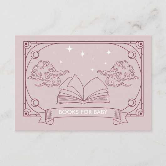 Carte D'accompagnement Livres De Baby shower De Tarot Rose Pour Boîtier B (Devant)