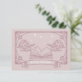 Carte D'accompagnement Livres De Baby shower De Tarot Rose Pour Boîtier B (Debout devant)