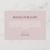 Carte D'accompagnement Livres De Baby shower De Tarot Rose Pour Boîtier B (Dos)