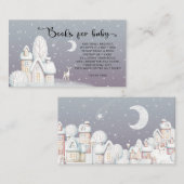 Carte D'accompagnement Livres de Baby shower d'hiver pour bébé Boîtier (Devant / Derrière)
