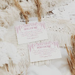 Carte D'accompagnement Livres de Baby shower d'infirmière Vintage rose<br><div class="desc">Baby shower floral rose</div>